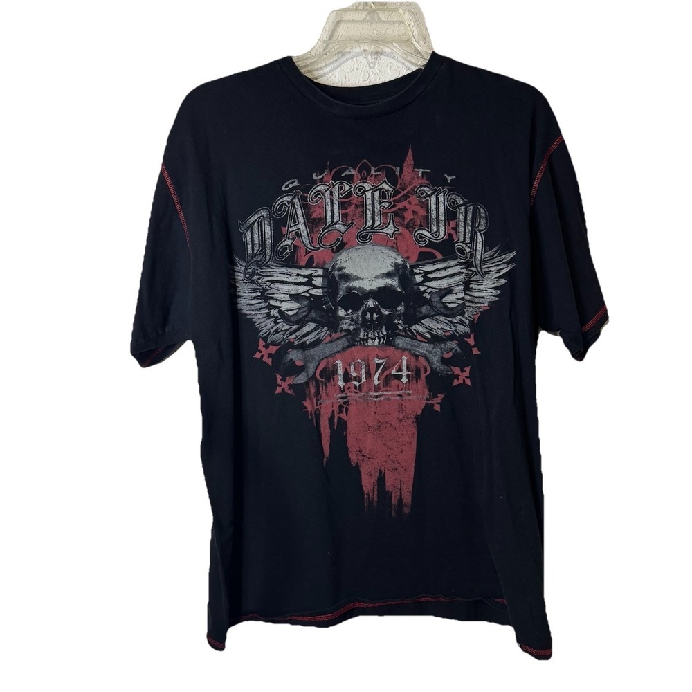 Dale‎ Jr. Shirt Black Short Sleeve Crew Neck 2XL Nascar Racing Chase Authentics